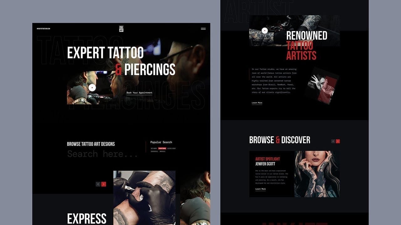 Tattoo Website Design