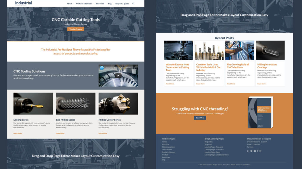 web design in manufacuring industry