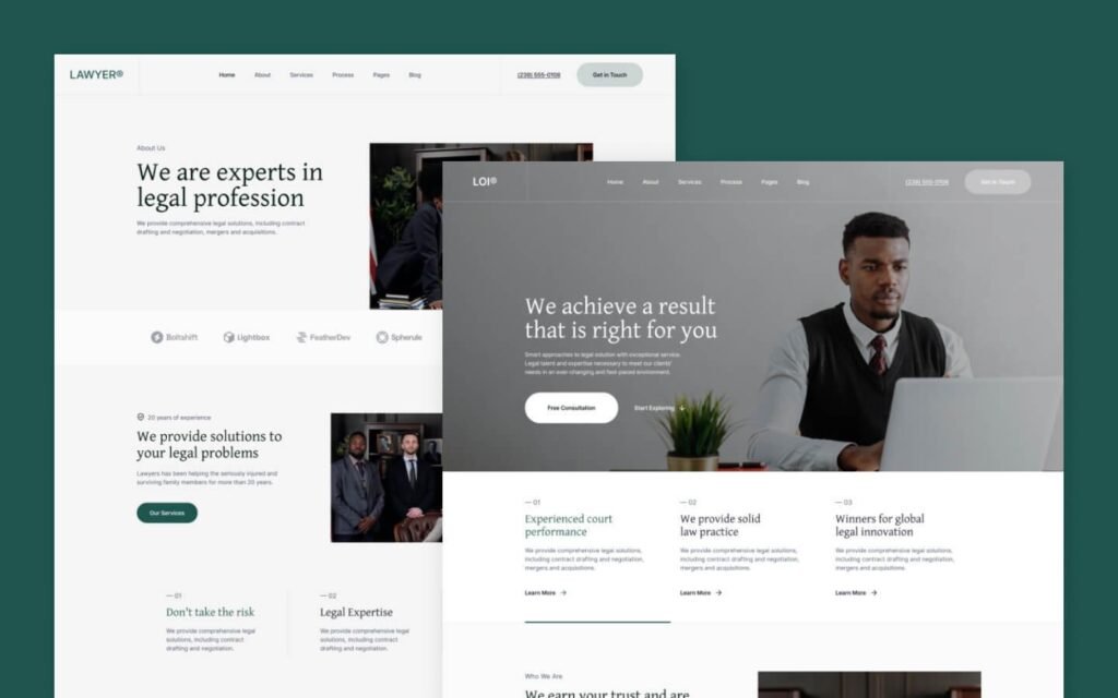 Custom Attorney website design Services and Development