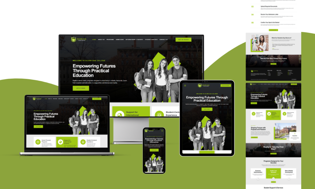 Custom College Website Design Services and Development