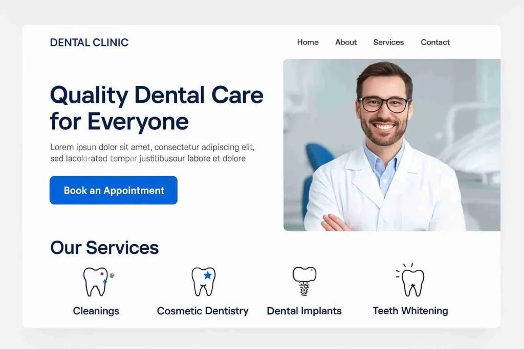 Custom Dental website design Services and Development