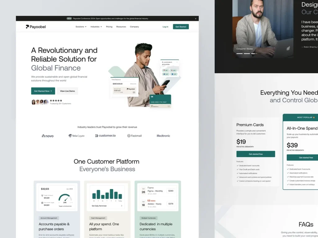 Custom Finance website design Services and Development