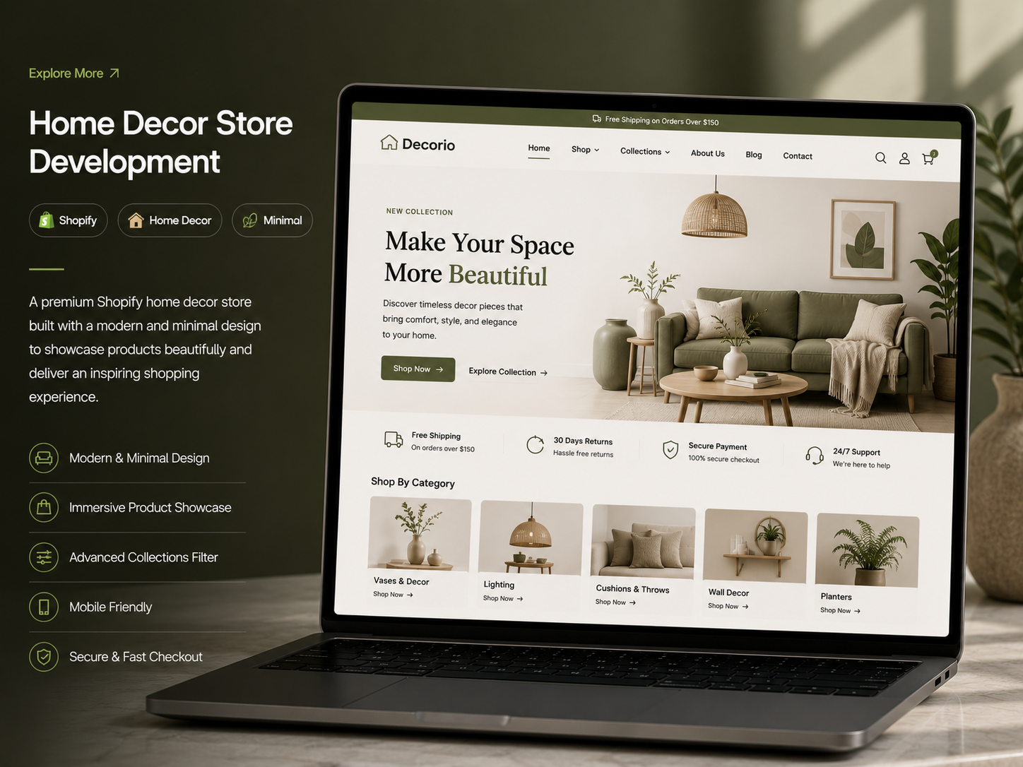 Shopify Development Services Home Decor Store Development