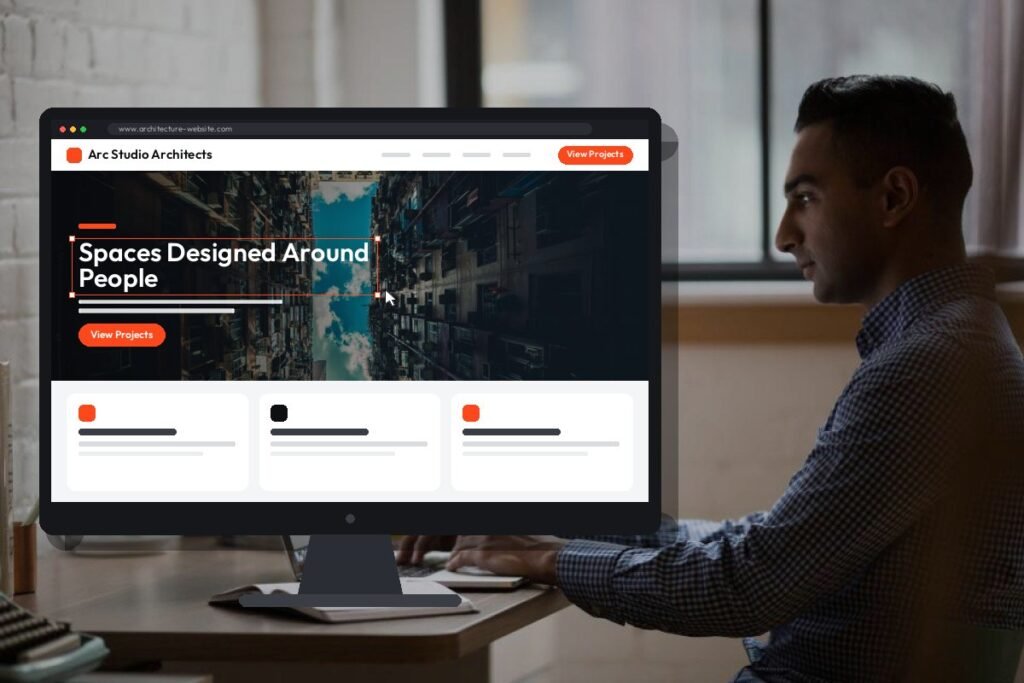 Netwexus team designing a architecture website