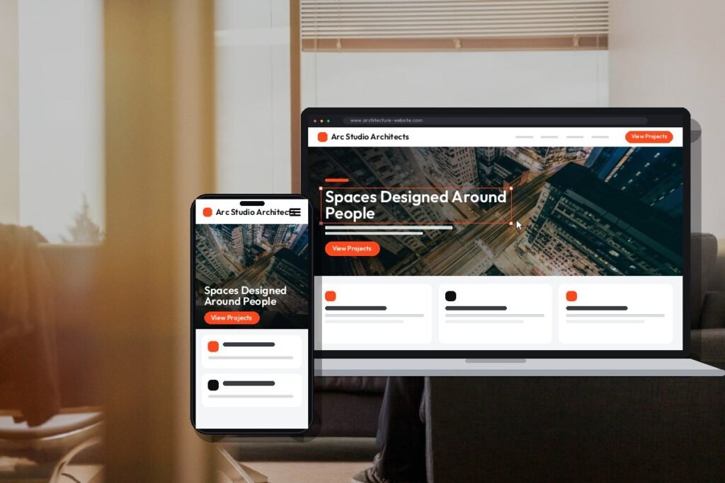 Custom architecture website design and development by Netwexus
