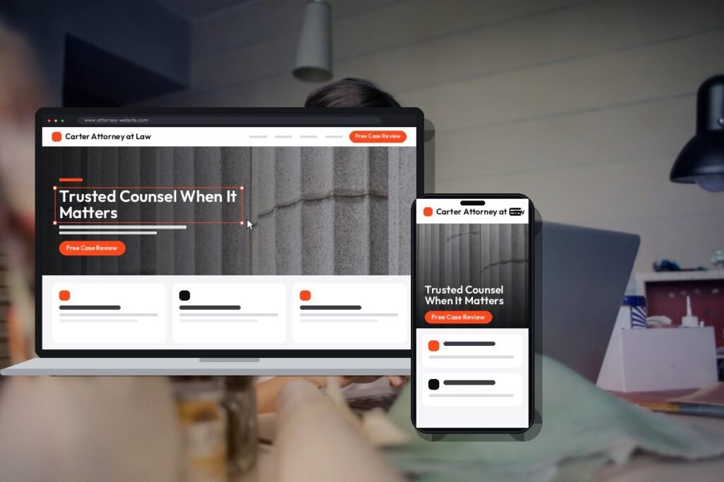 Custom attorney website design and development by Netwexus