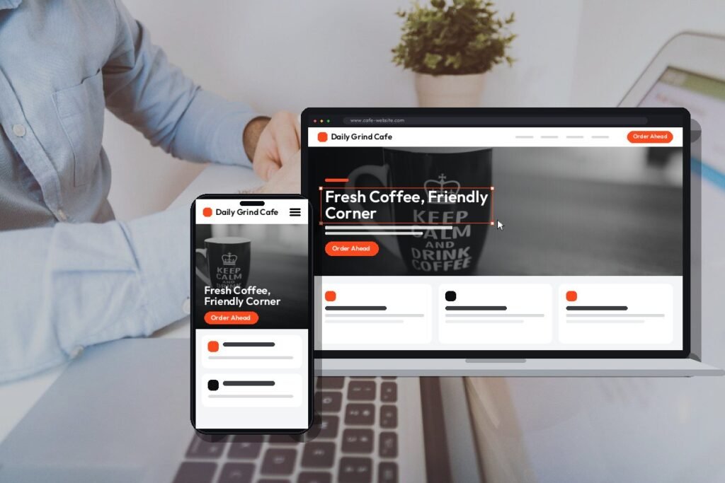 Custom cafe website design and development by Netwexus