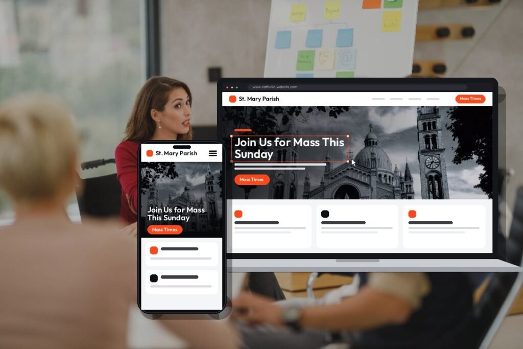 Custom catholic church website design and development by Netwexus