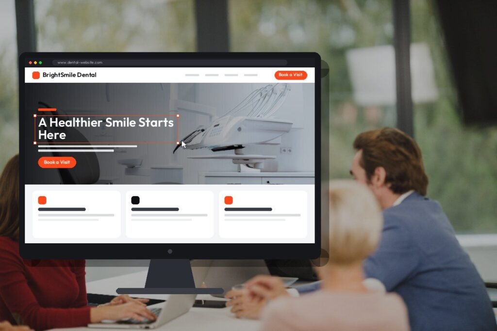 Netwexus team designing a dental website