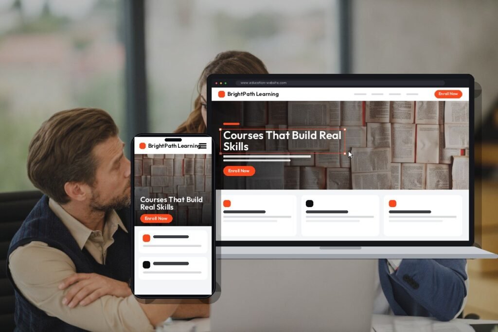Custom education website design and development by Netwexus