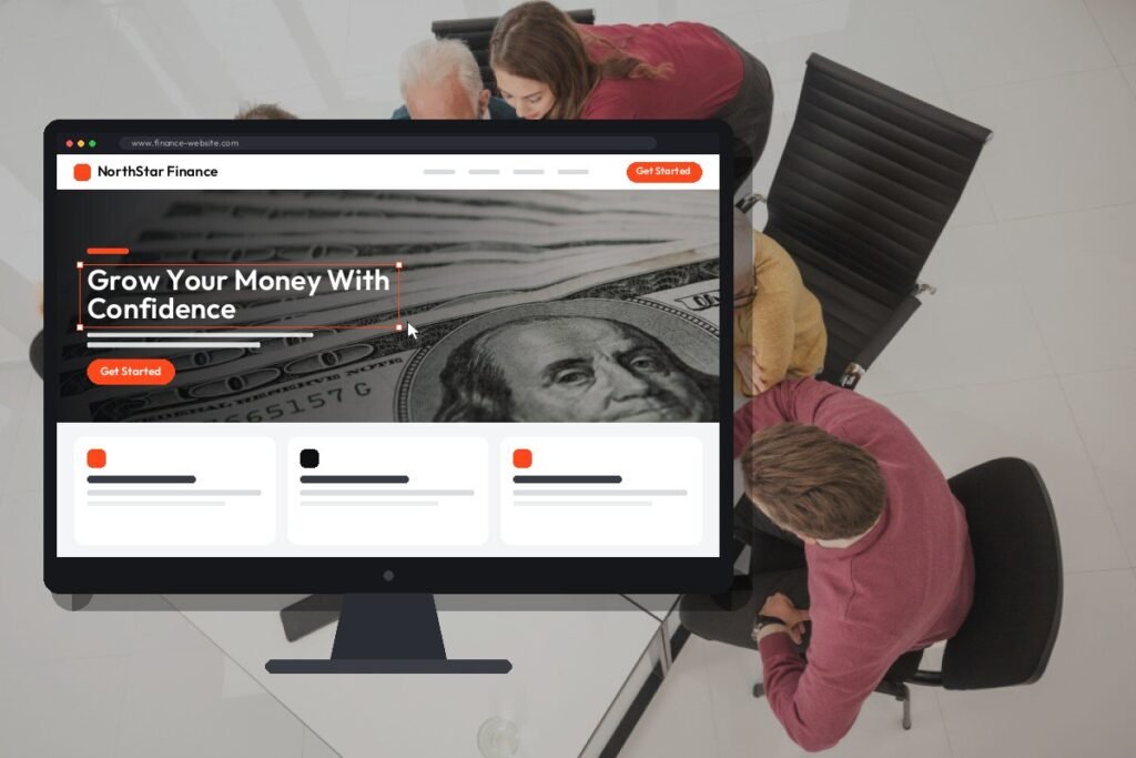 Netwexus team designing a finance website
