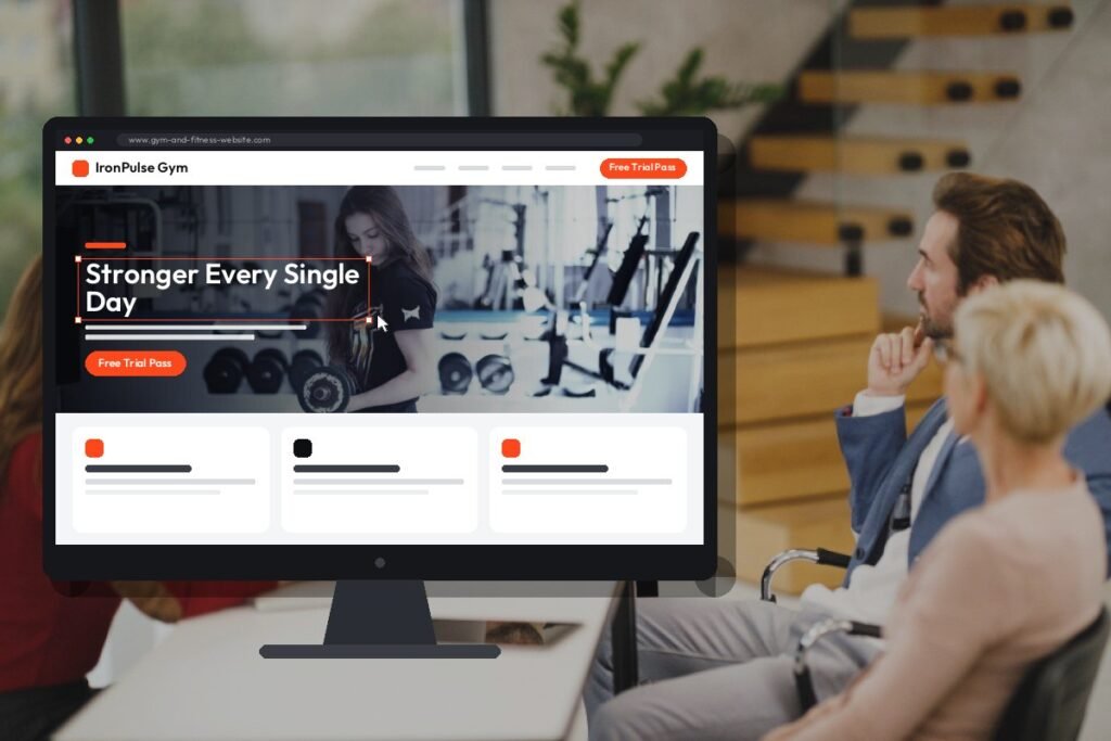 Netwexus team designing a gym and fitness website