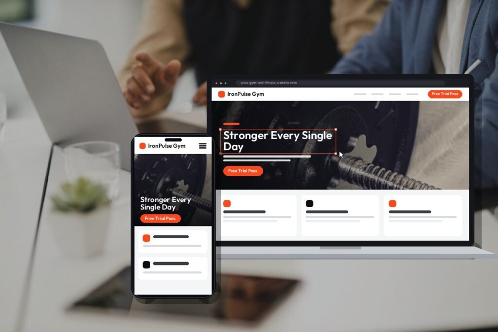Custom gym and fitness website design and development by Netwexus