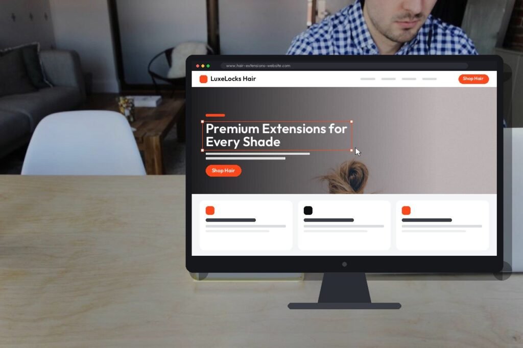 Netwexus team designing a hair extension website