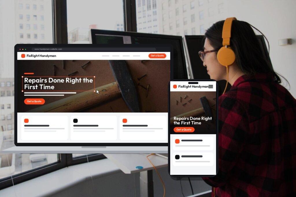 Custom handyman website design and development by Netwexus