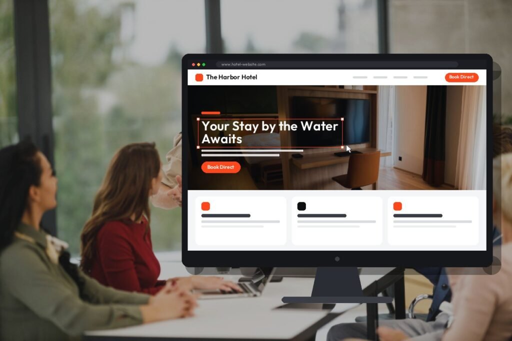 Netwexus team designing a hotel website