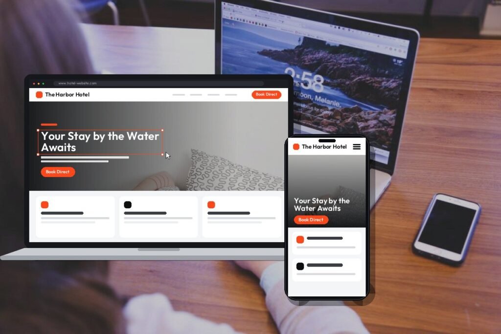 Custom hotel website design and development by Netwexus