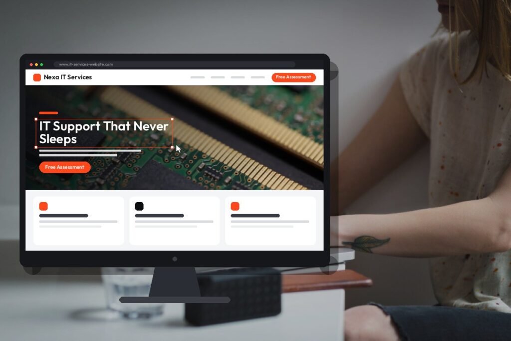 Netwexus team designing a it services website