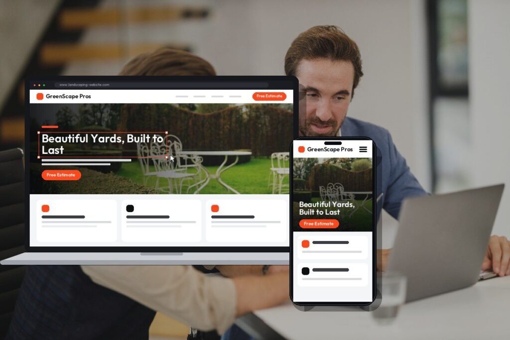 Custom landscaping website design and development by Netwexus