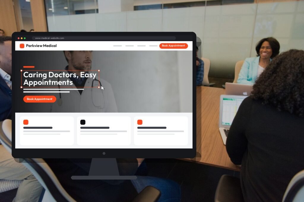 Netwexus team designing a medical practice website