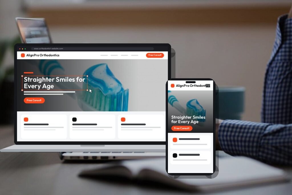 Custom orthodontist website design and development by Netwexus
