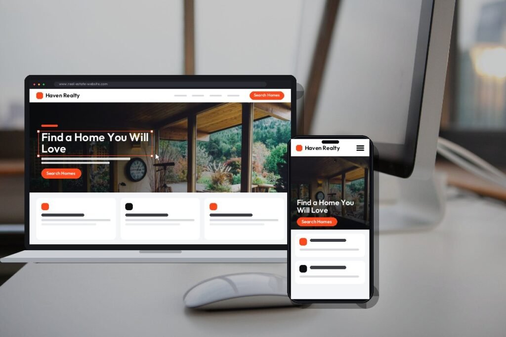 Custom real estate website design and development by Netwexus