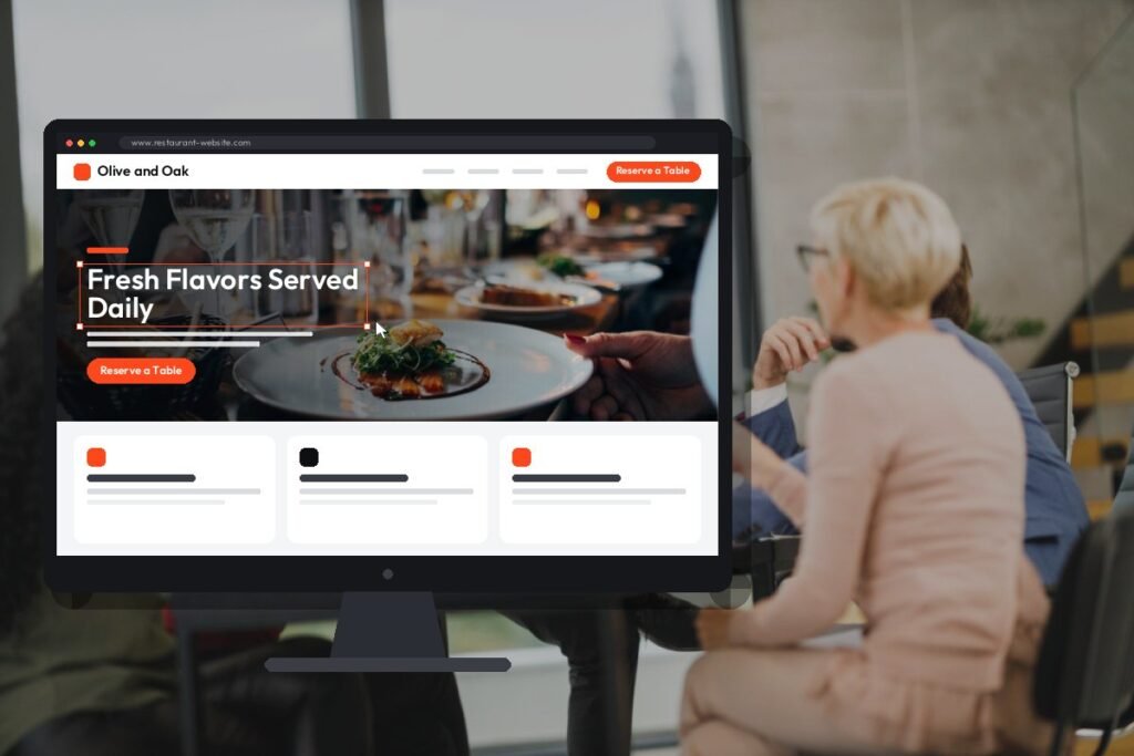 Netwexus team designing a restaurant website