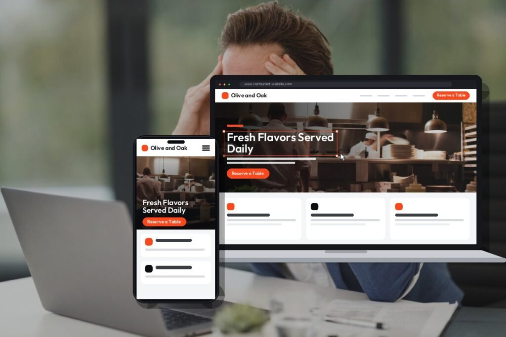 Custom restaurant website design and development by Netwexus