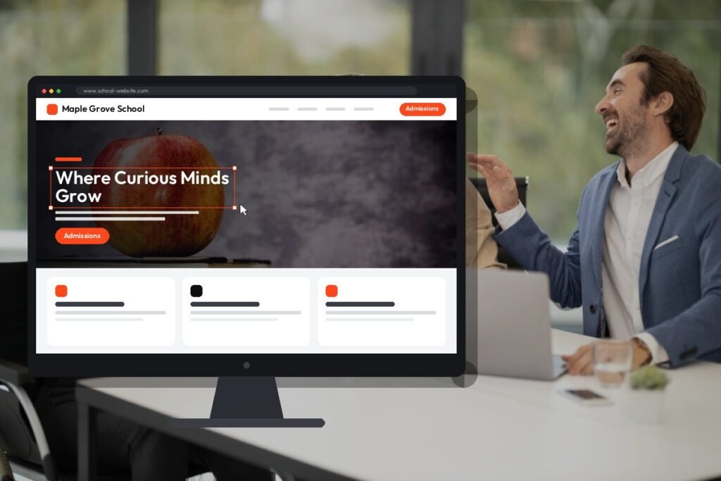 Netwexus team working on a school website design