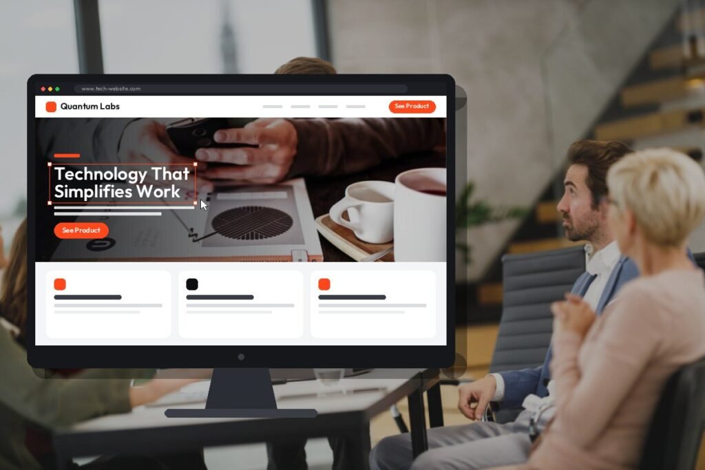 Netwexus team designing a tech company website