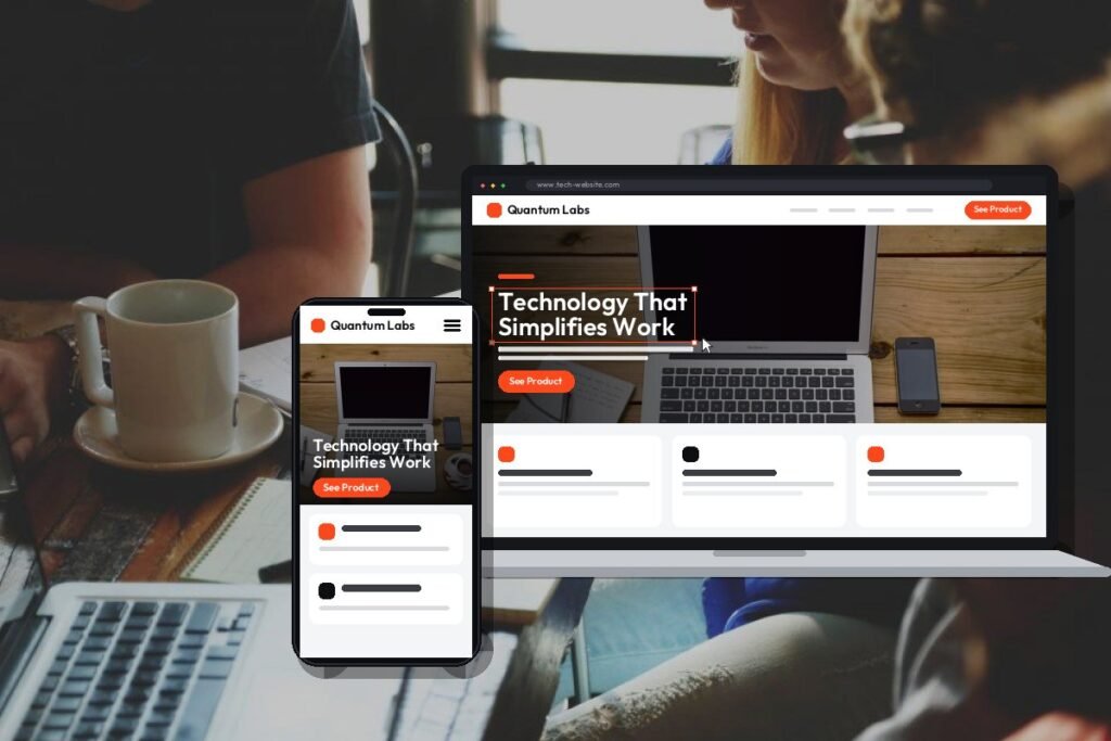 Custom tech company website design and development by Netwexus