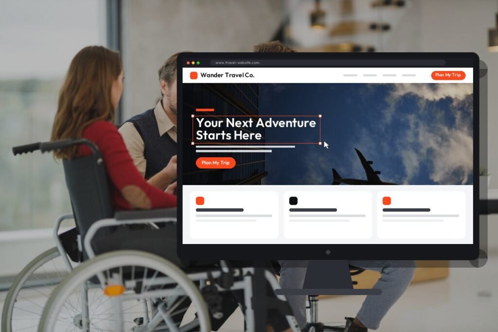 Netwexus team designing a travel agency website