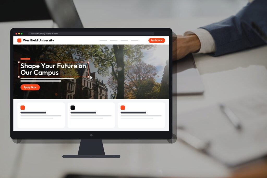 Netwexus team designing a university website