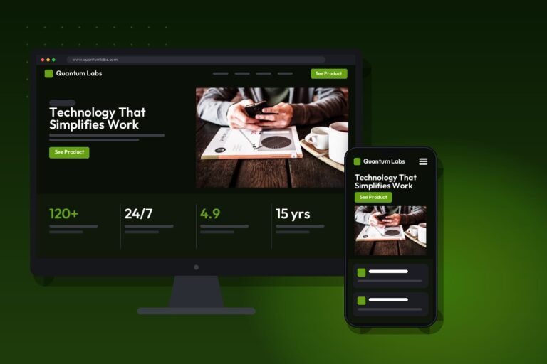 WordPress Performance Optimization project shown on desktop and mobile